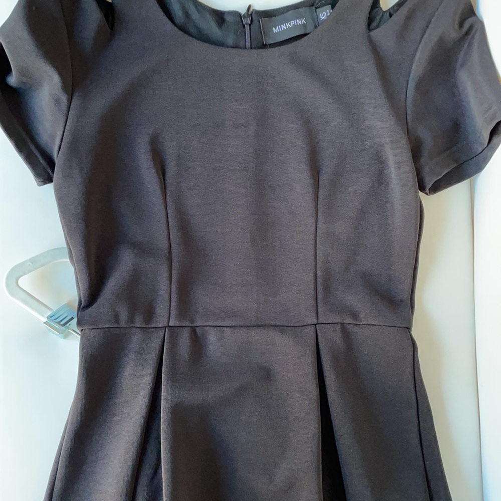 MINKPINK Black Pleated A-Line Dress - Picture 3 of 7
